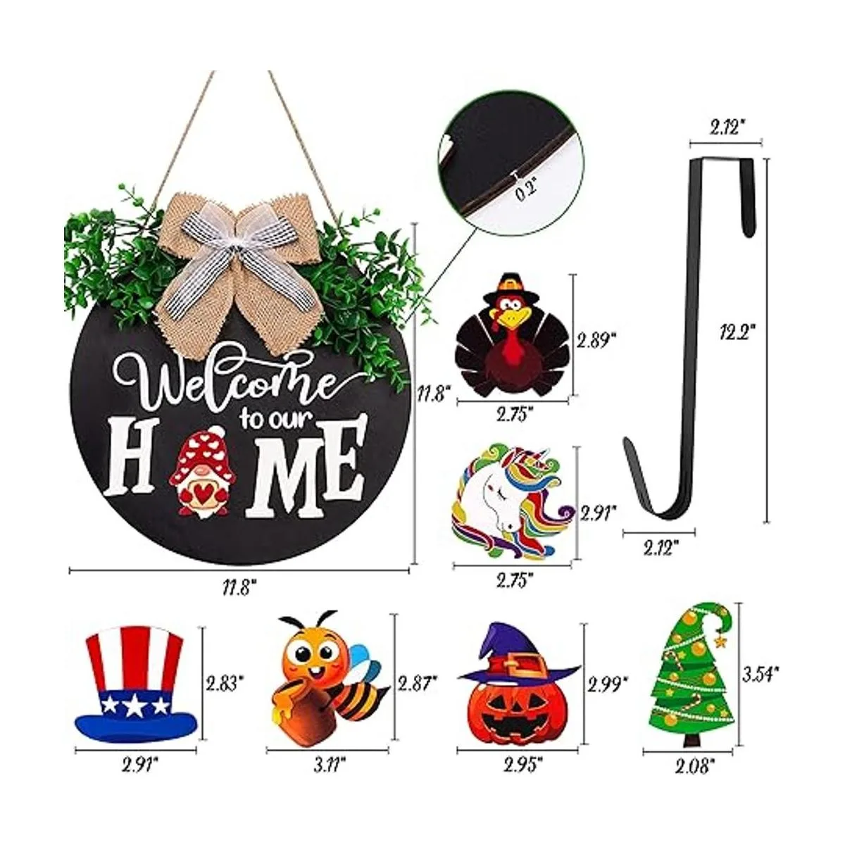 jollylife Letrero de bienvenida intercambiable de_4