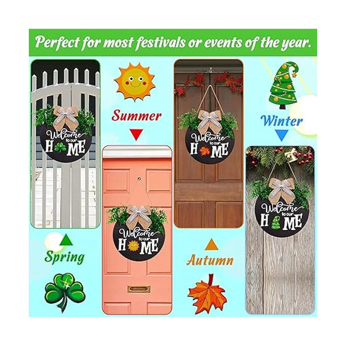 jollylife Letrero de bienvenida intercambiable de_5