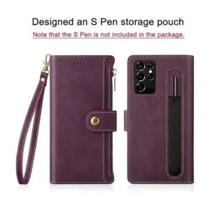 Antsturdy Funda tipo cartera para Samsung Galaxy S21 Ultra_2