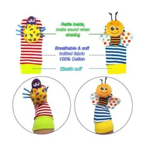 BLOOBLOOMAX Juguetes de calcetines de sonajero para bebés_3