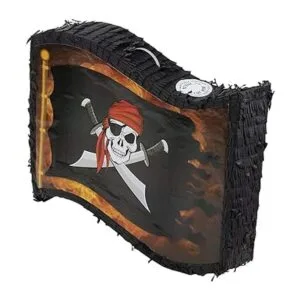 Piñata pequeña con bandera pirata para fiesta de_4
