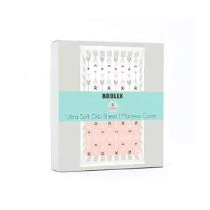 BROLEX Juego de sábanas bajeras elásticas para cuna_2