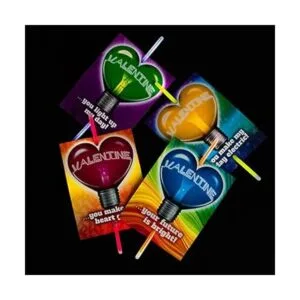 32 tarjetas de día de San Valentín de neón con 32 varillas_5