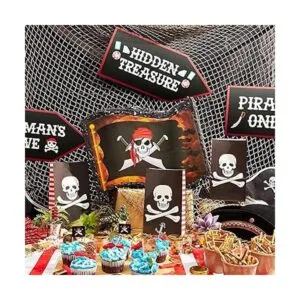 Piñata pequeña con bandera pirata para fiesta de_2