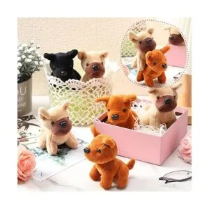 9 piezas de mini animales de peluche para cachorros de_4