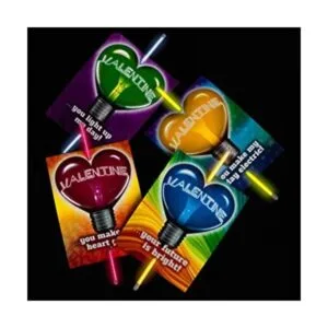 32 tarjetas de día de San Valentín de neón con 32 varillas_1