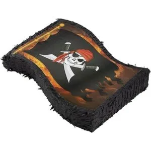 Piñata pequeña con bandera pirata para fiesta de_5