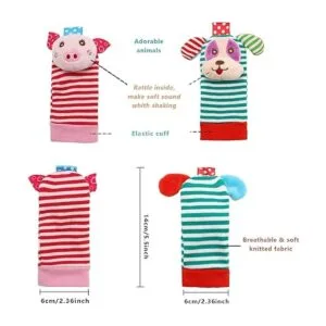 BLOOBLOOMAX Juguetes de calcetines de sonajero para bebés_4