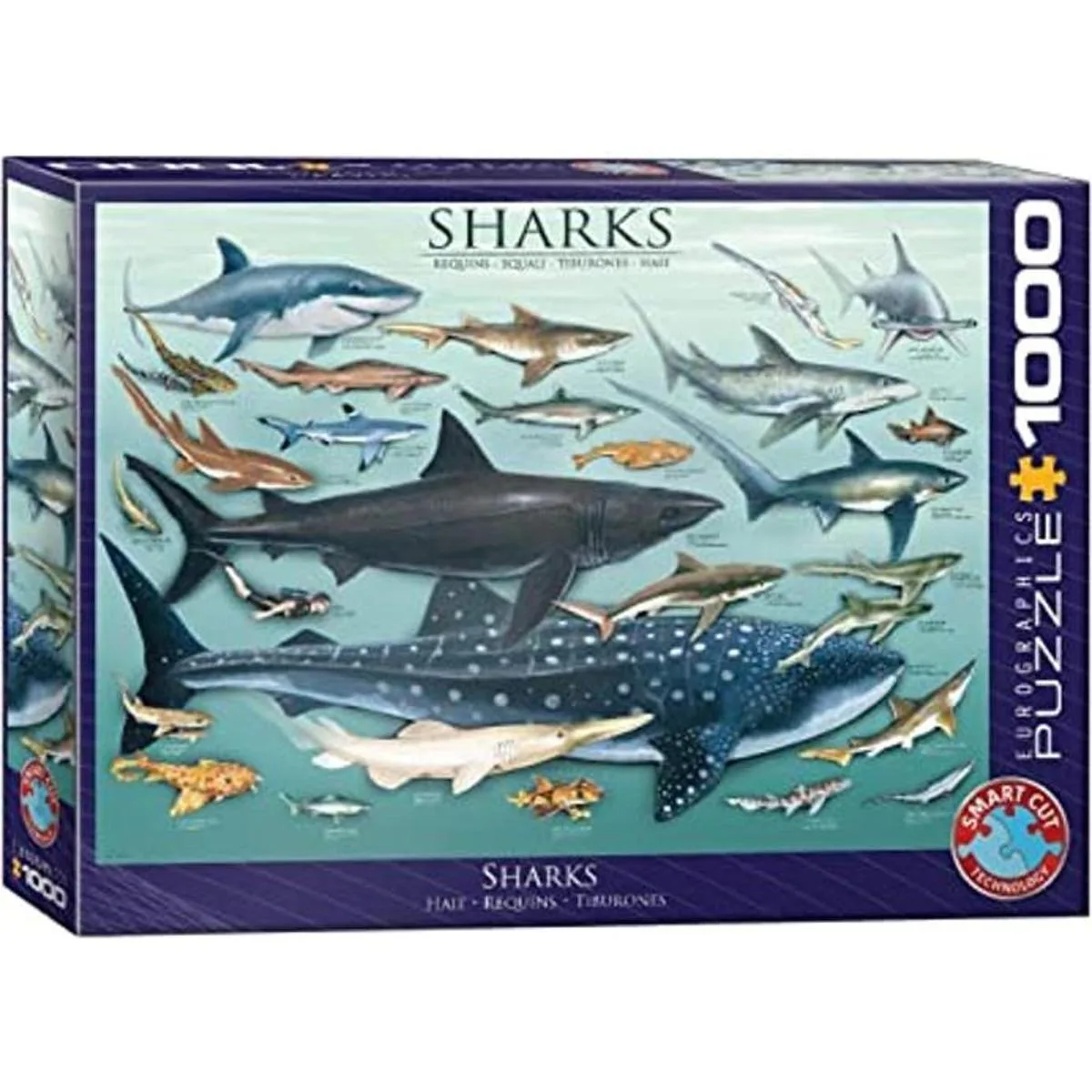 EuroGraphics Sharks Puzzle de 1000 piezas_1