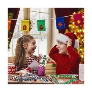 100 pulseras de bofetada de Navidad recuerdos de fiesta_6