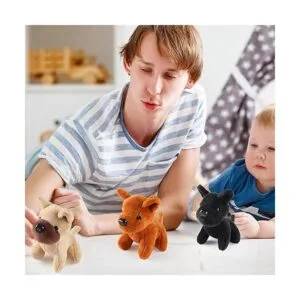 9 piezas de mini animales de peluche para cachorros de_6