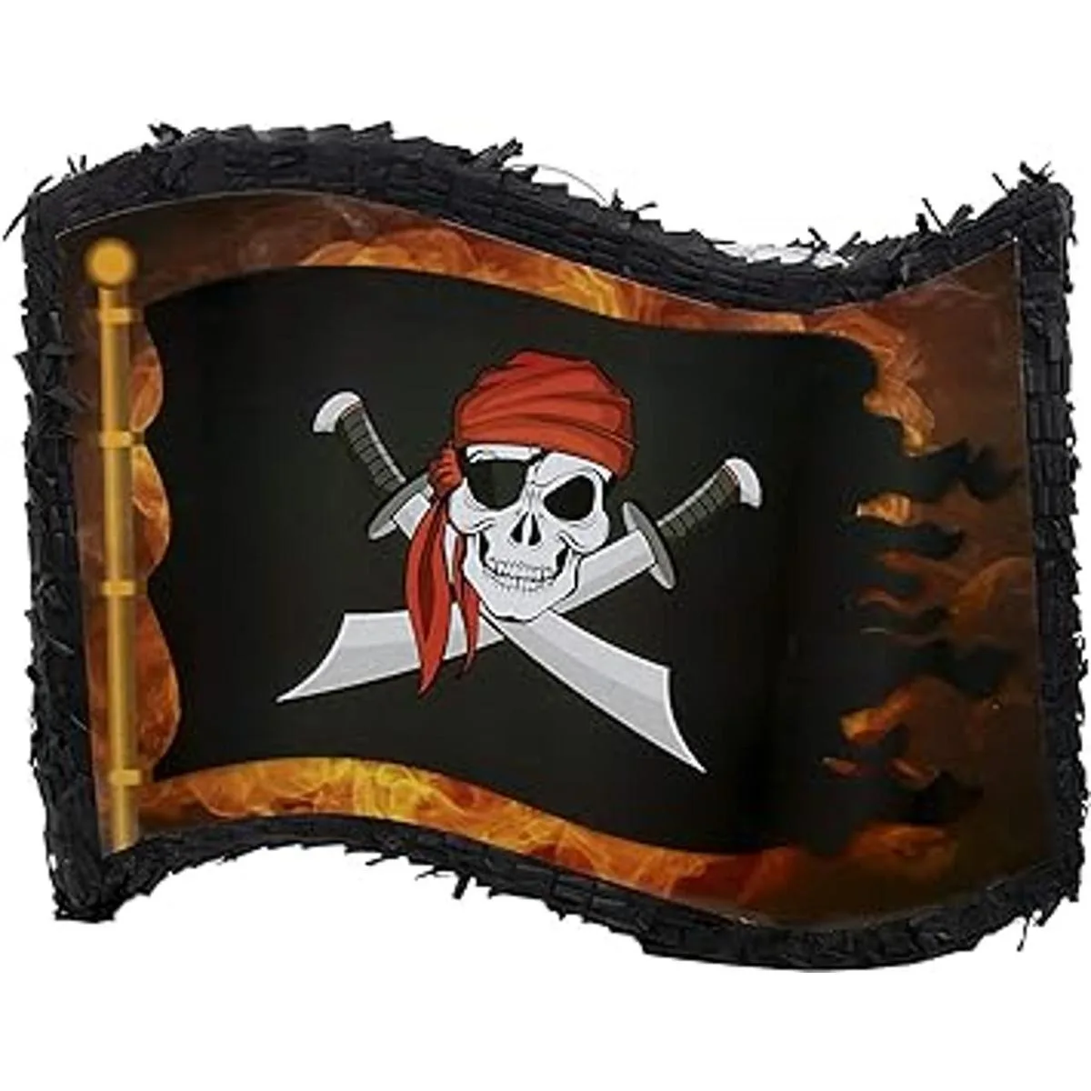 Piñata pequeña con bandera pirata para fiesta de_6