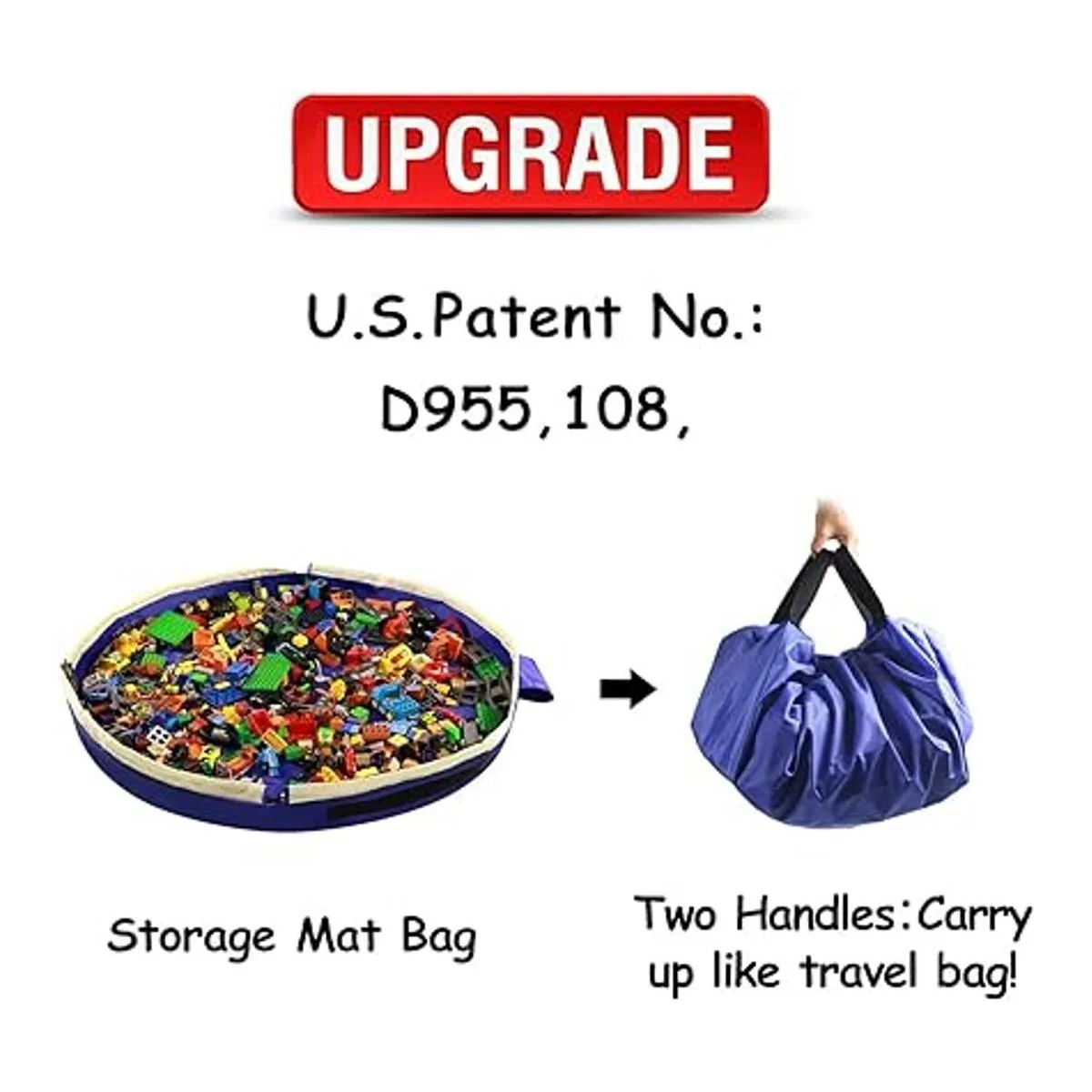 Bolsa de almacenamiento de juguetes con cordón para Lego_2