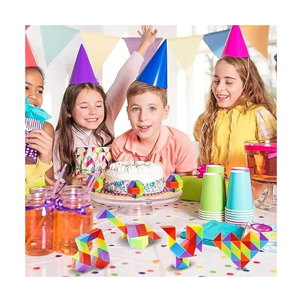 Ganowo Paquete de 30 regalos de fiesta cubo de serpiente_5