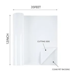 HTVVETUR Vinilo HTV blanco para planchar de 12 x 35 pies_2