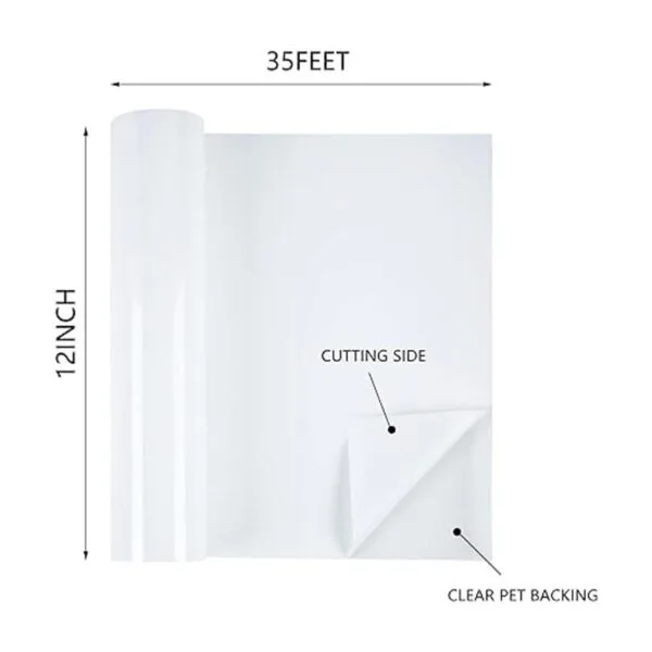 HTVVETUR Vinilo HTV blanco para planchar de 12 x 35 pies_2