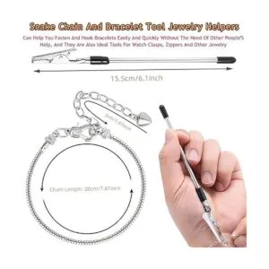 Pulsera con dije de cadena de serpiente con pulsera_2