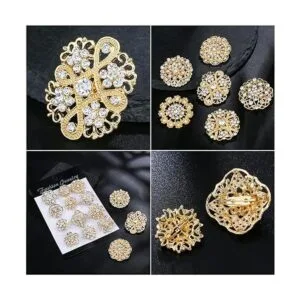 MEEDOZ Broches de ramo de boda para mujer 36 piezas de_5