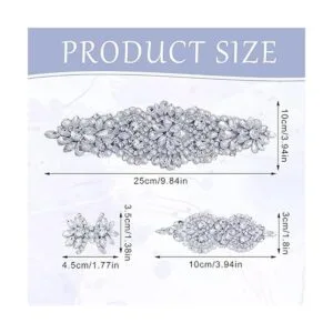 Paquete de 9 apliques de diamantes de imitación de_2