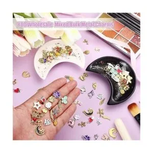 800 dijes para hacer joyas varios chapados en oro dijes_7