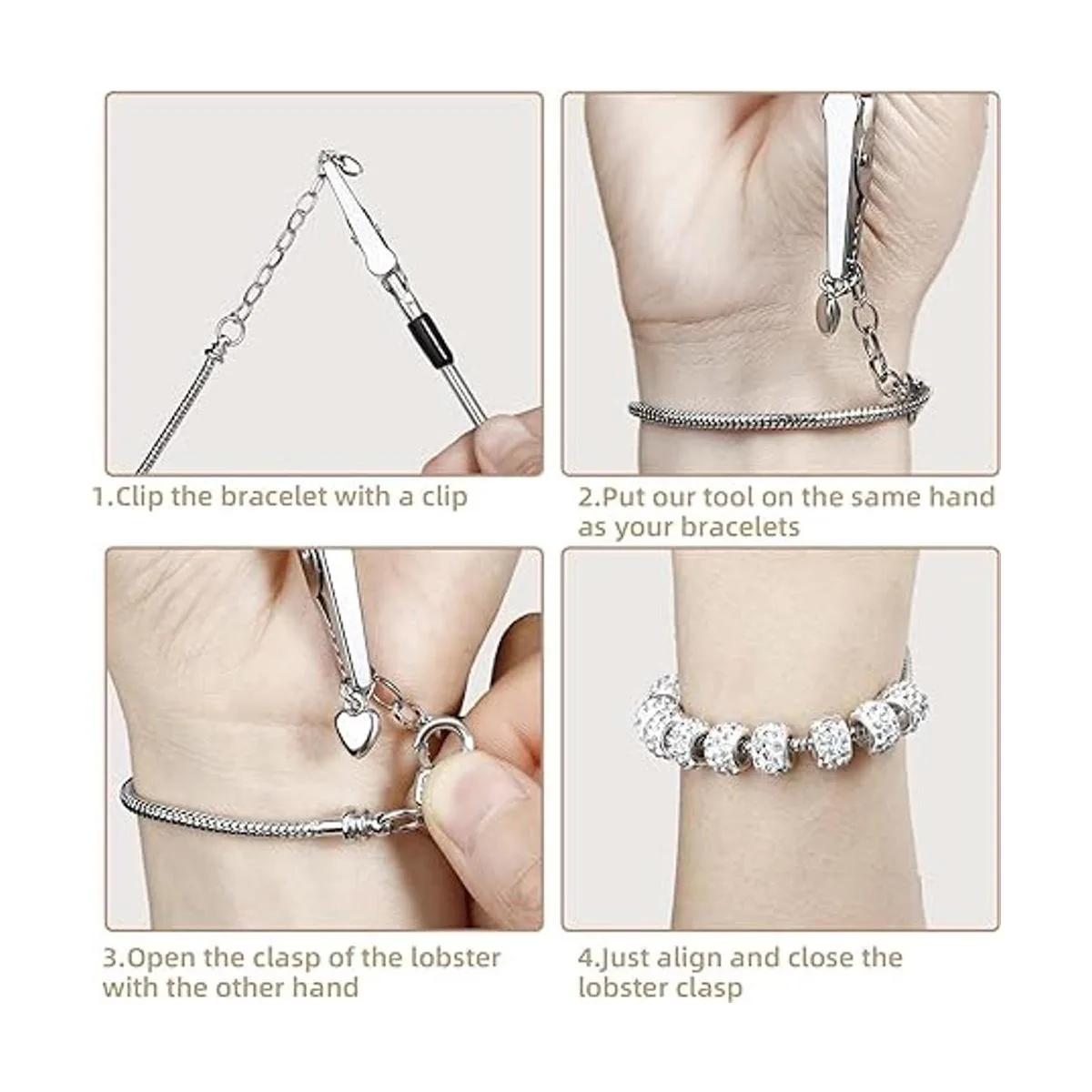 Pulsera con dije de cadena de serpiente con pulsera_5