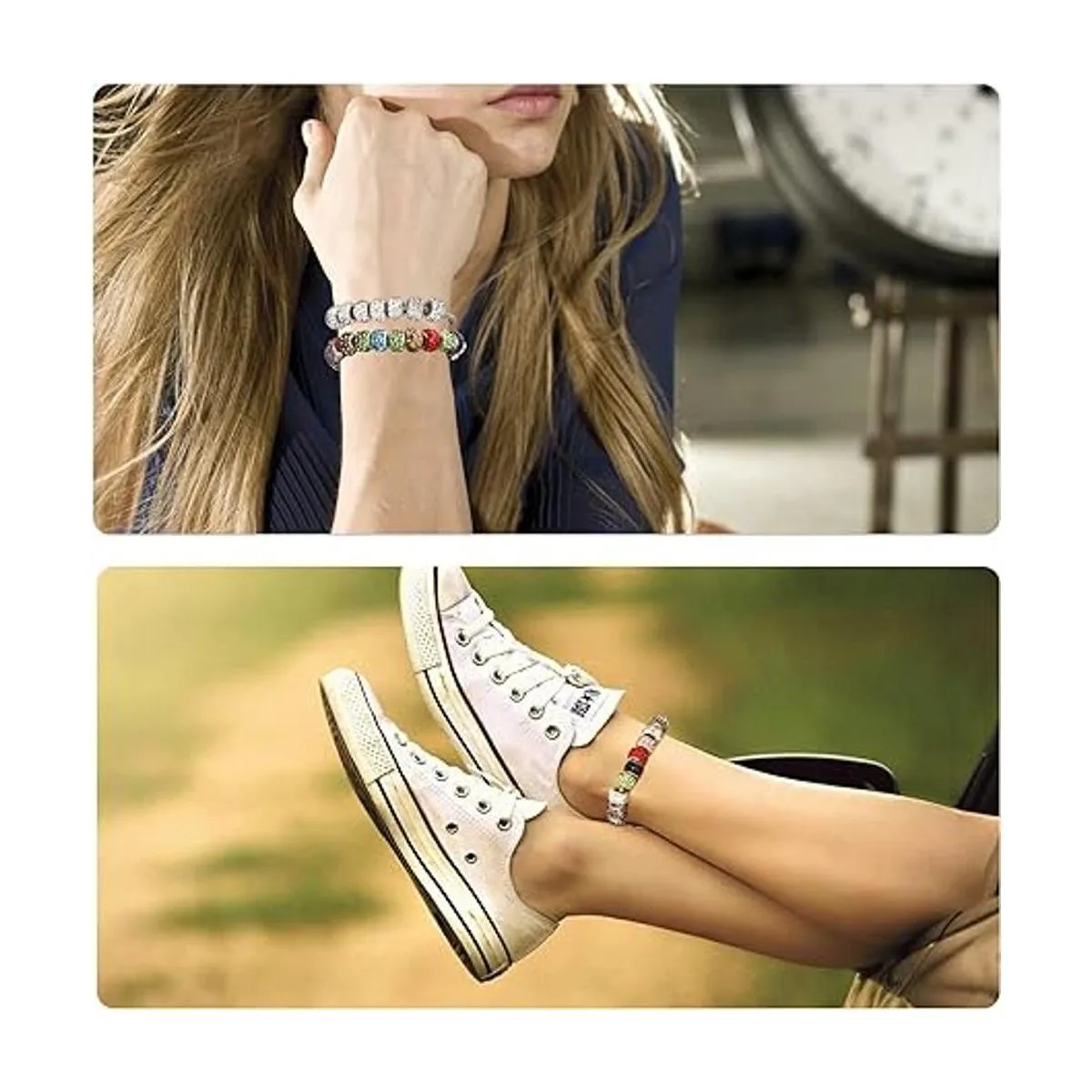 Pulsera con dije de cadena de serpiente con pulsera_6