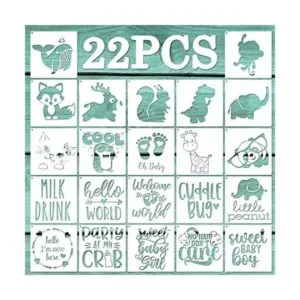 Paquete de 22 bonitas plantillas de baby shower para kit_1