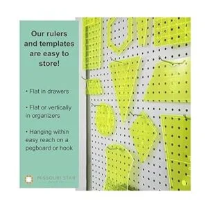 Regla de acolchado acrílica 10 x 10 pulgadas regla_5