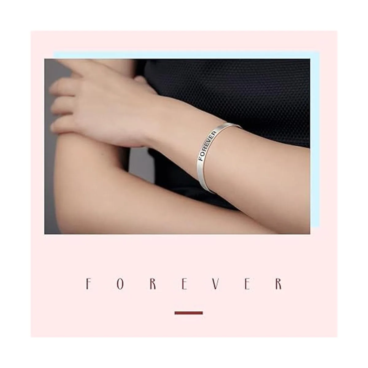Pulsera de latón de aluminio en blanco con estampado de_6