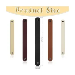 Weewooday Pulsera de cuero liso para manualidades_2