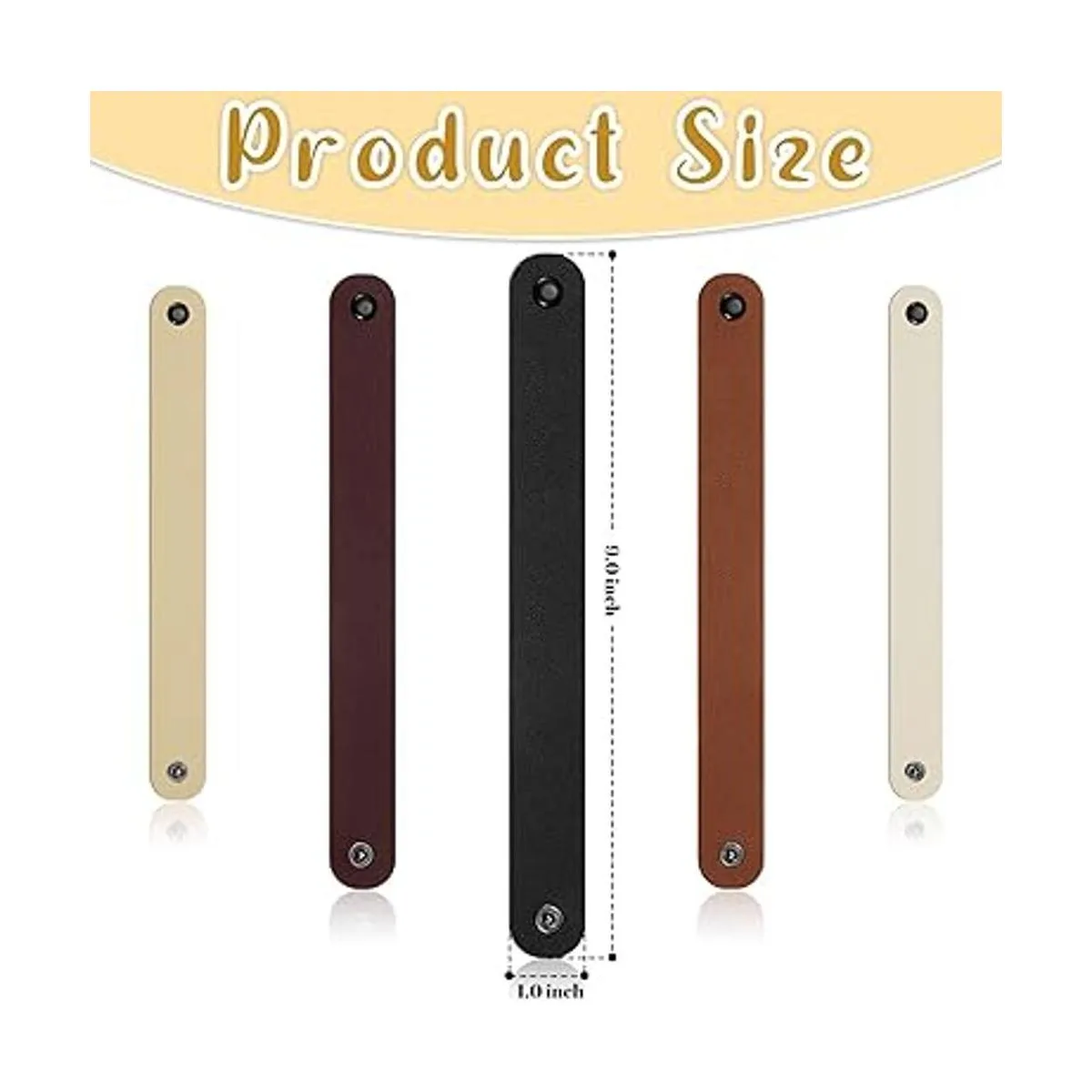 Weewooday Pulsera de cuero liso para manualidades_2