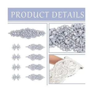 Paquete de 9 apliques de diamantes de imitación de_4