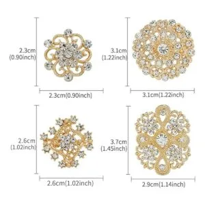 MEEDOZ Broches de ramo de boda para mujer 36 piezas de_2