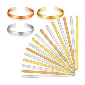 Pulsera de latón de aluminio en blanco con estampado de_1