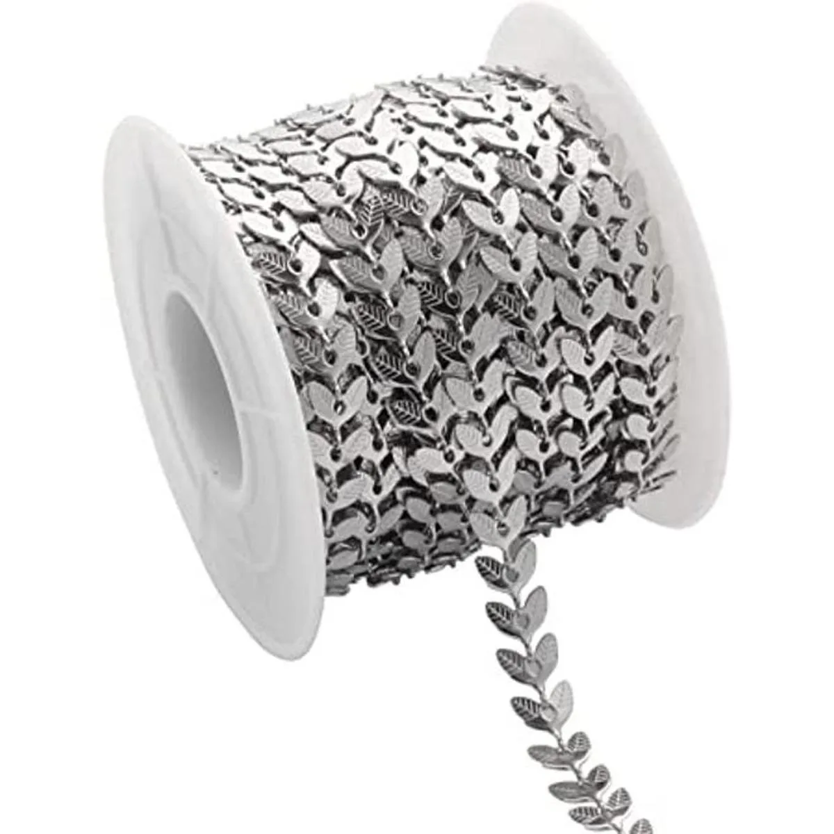 UMAOKANG Cadena de eslabones de acero inoxidable de plata_1