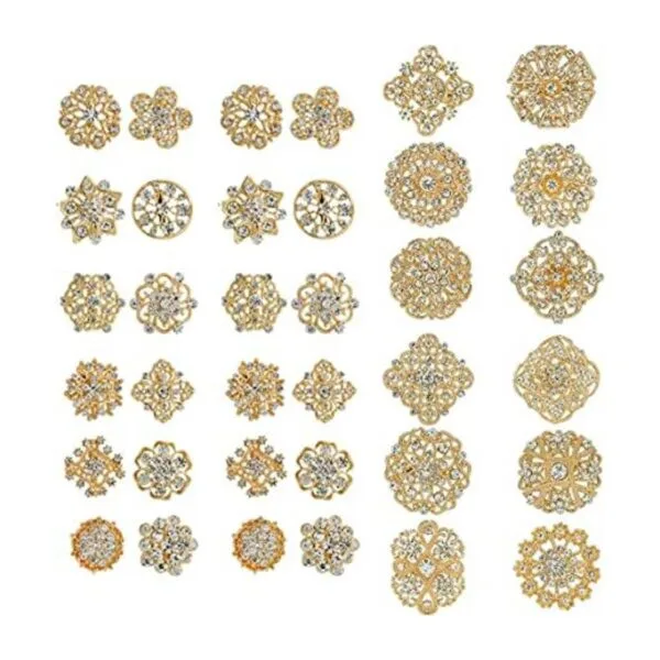 MEEDOZ Broches de ramo de boda para mujer 36 piezas de_1