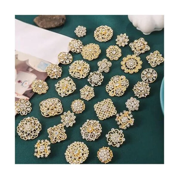 MEEDOZ Broches de ramo de boda para mujer 36 piezas de_4