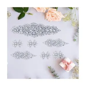 Paquete de 9 apliques de diamantes de imitación de_6