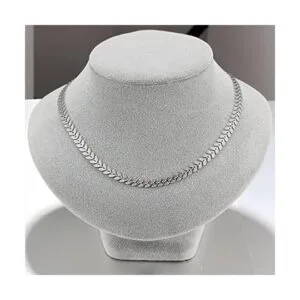 UMAOKANG Cadena de eslabones de acero inoxidable de plata_6