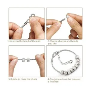 Pulsera con dije de cadena de serpiente con pulsera_4