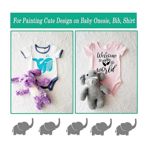 Paquete de 22 bonitas plantillas de baby shower para kit_5