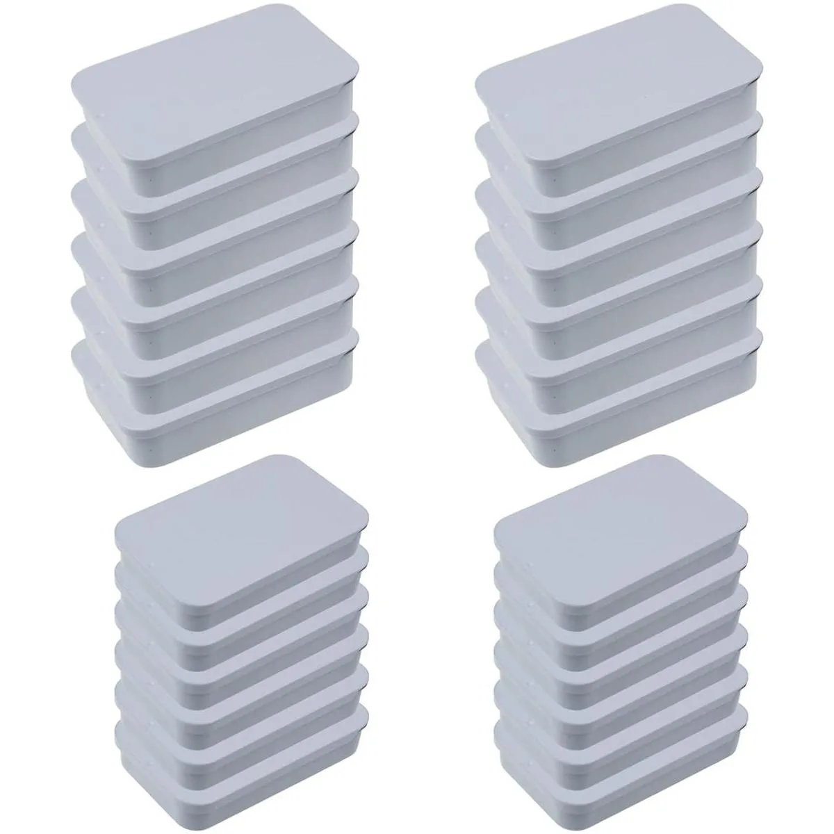 Paquete de 24 recipientes rectangulares de metal_1