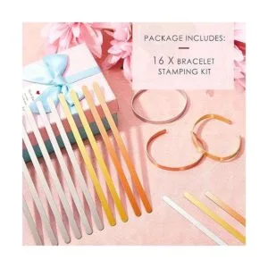 Pulsera de latón de aluminio en blanco con estampado de_3