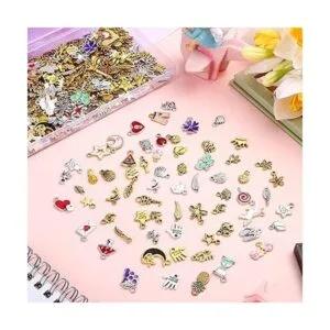 800 dijes para hacer joyas varios chapados en oro dijes_3