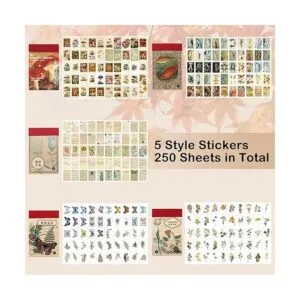 Juego de 450 calcomanías Washi 9 juegos de álbumes de_3