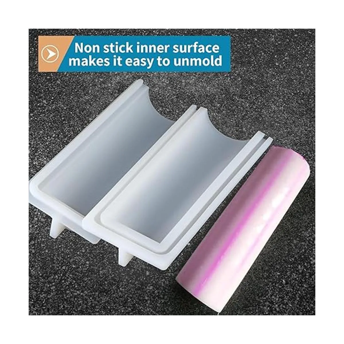 Sanbege Molde de jabón de tubo con clips molde de columna_6