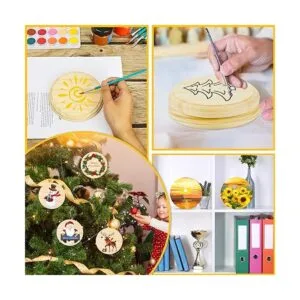 4 placas redondas de madera para manualidades base de_6