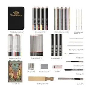 Tioucd 73 Pcs Drawing Kit Professional Art Supplies_2