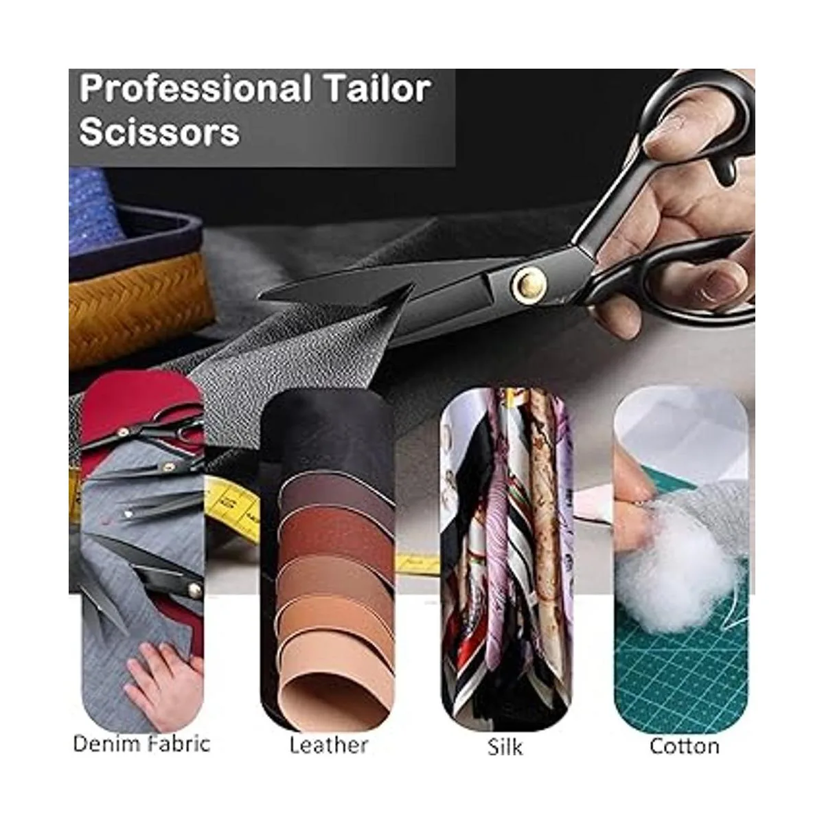 BIHRTC Tijeras de tela profesionales de 9 pulgadas_3
