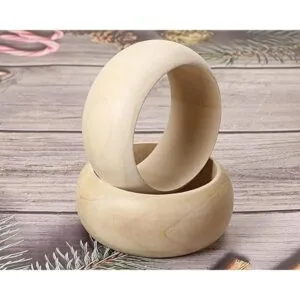 Brazalete grande de madera Penta Angel 6 piezas de 2.8_3